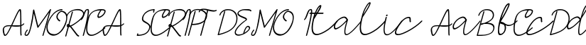 AMORICA SCRIPT DEMO Italic font