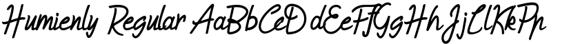 Humienly Regular font