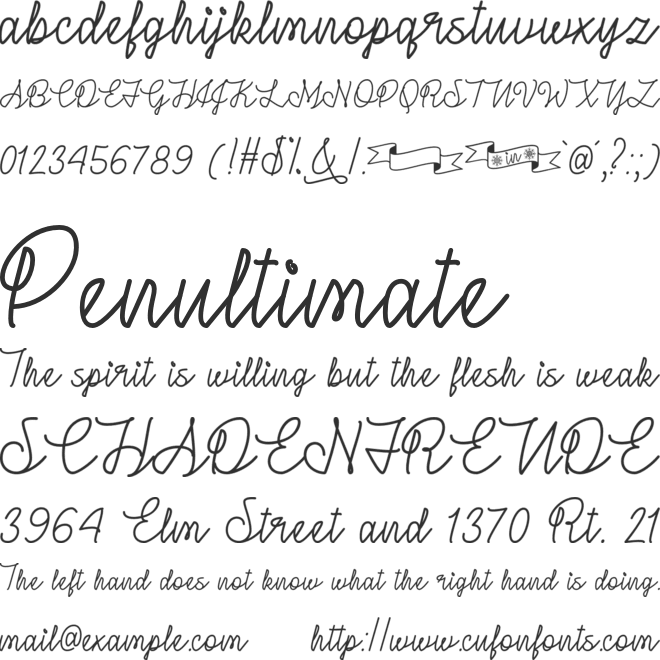 Winter in January font preview