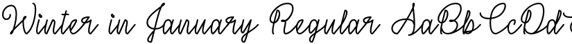 Winter in January Regular font