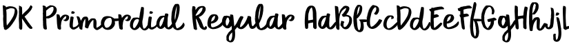 DK Primordial Regular font