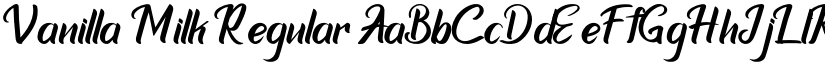 Vanilla Milk Regular font