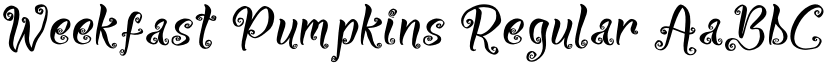 Weekfast Pumpkins Regular font
