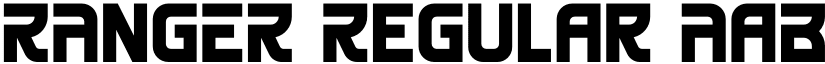RANGER Regular font