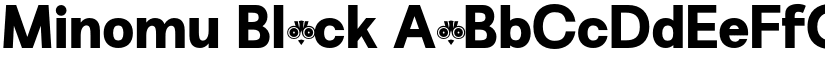 Minomu Black font