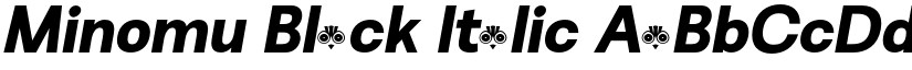 Minomu Black Italic font