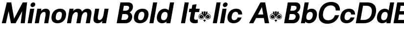 Minomu Bold Italic font