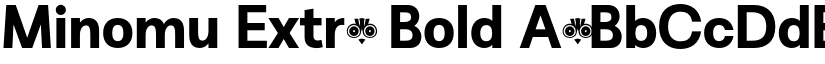 Minomu Extra Bold font