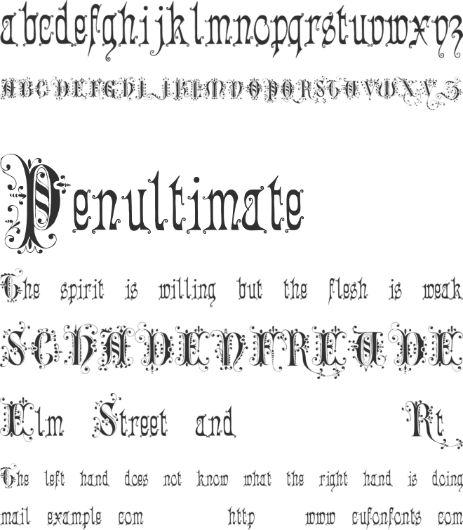 Romantically Yours font preview
