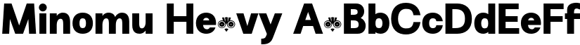 Minomu Heavy font