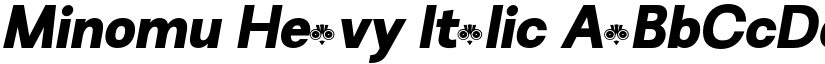 Minomu Heavy Italic font