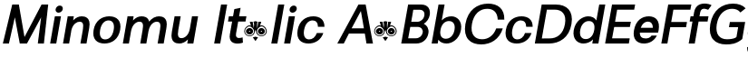 Minomu Italic font