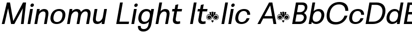 Minomu Light Italic font