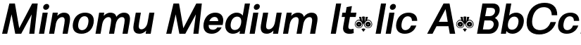 Minomu Medium Italic font