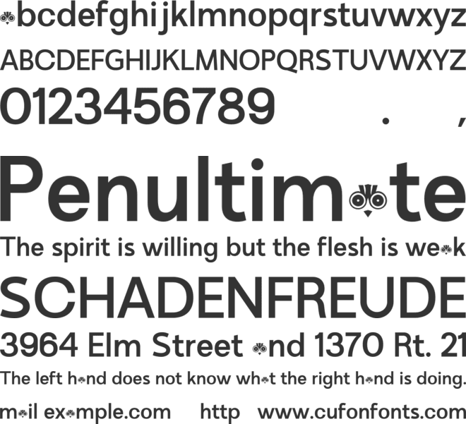 Minomu font preview