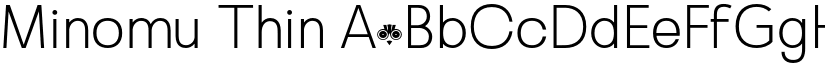 Minomu Thin font
