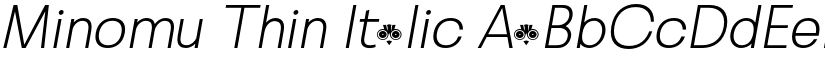 Minomu Thin Italic font