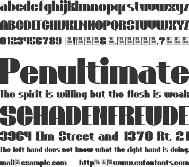 Grand Space font preview