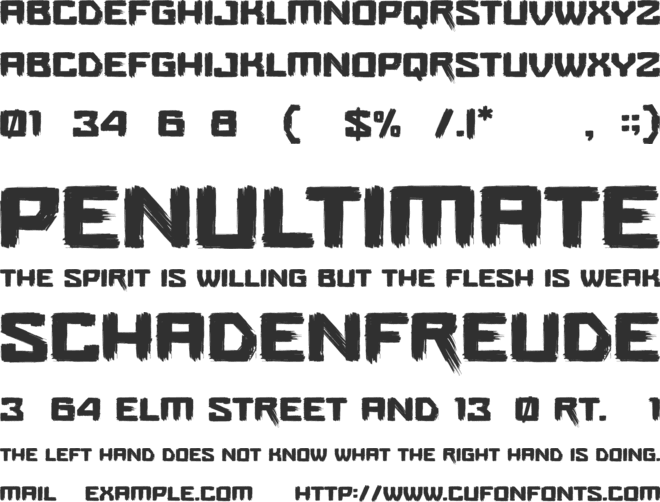 Ruckle font preview