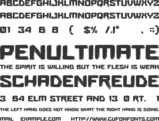 Ruckle font preview