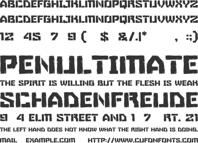 Lost Tribes font preview