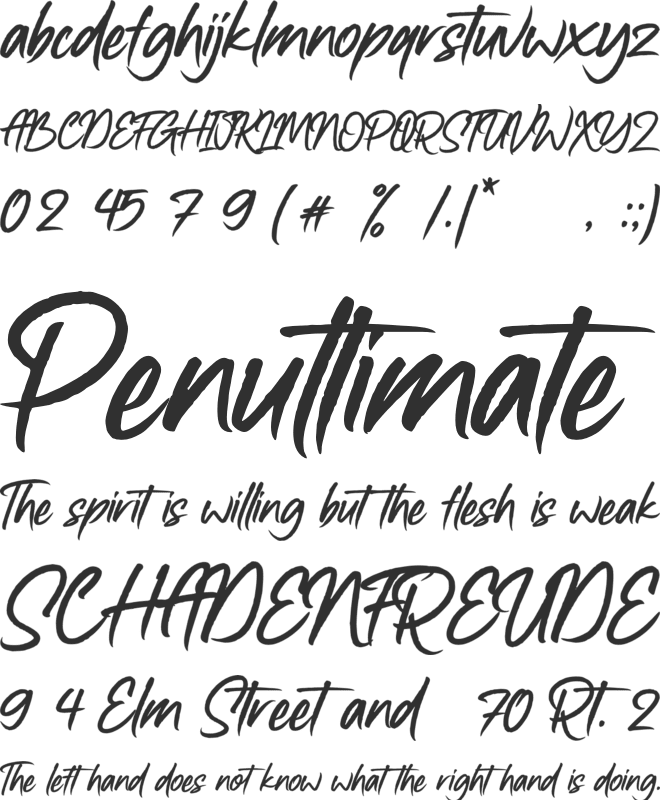 Gasstock font preview