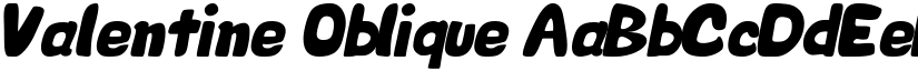 Valentine Oblique font