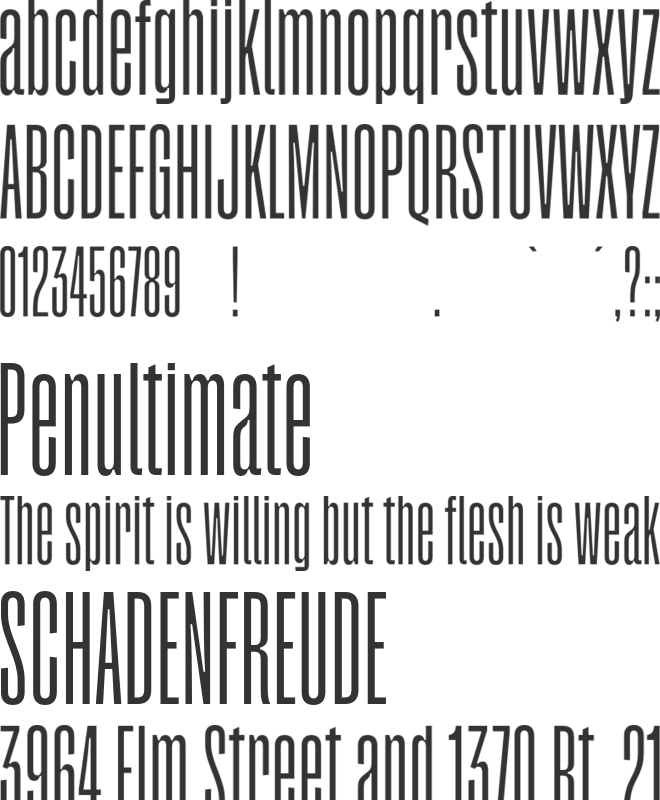 Segment A Key Trial font preview