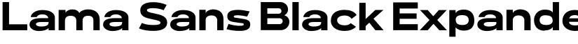 Lama Sans Black Expanded font