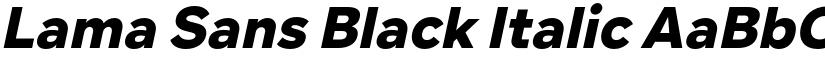 Lama Sans Black Italic font