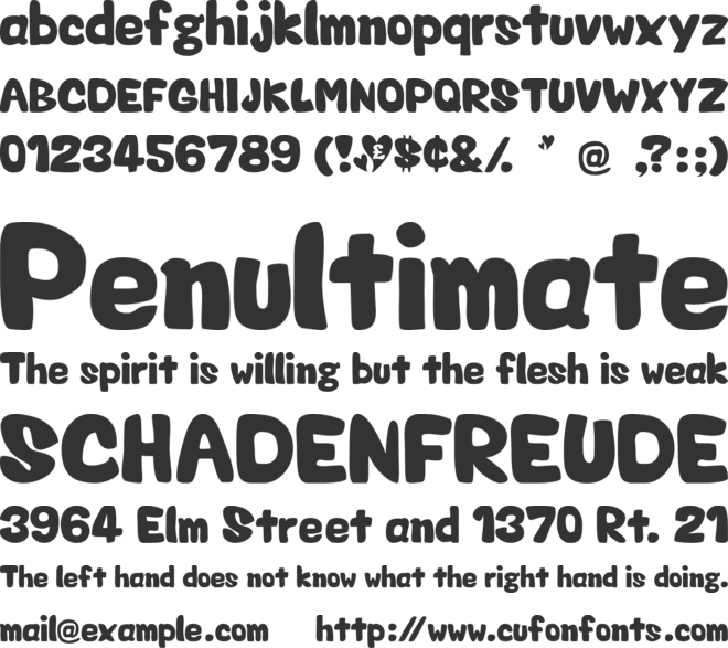 Valentine font preview