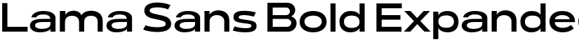 Lama Sans Bold Expanded font
