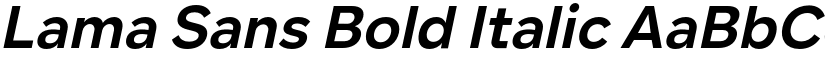 Lama Sans Bold Italic font