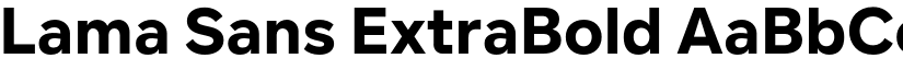 Lama Sans ExtraBold font