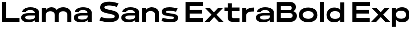 Lama Sans ExtraBold Expanded font