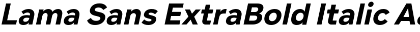Lama Sans ExtraBold Italic font