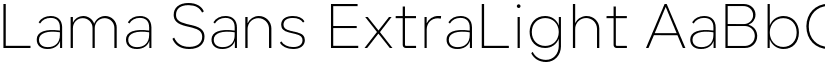 Lama Sans ExtraLight font