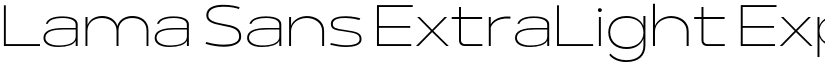 Lama Sans ExtraLight Expanded font
