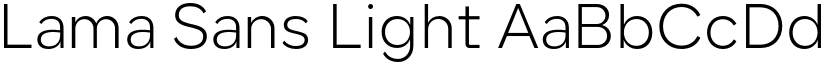 Lama Sans Light font