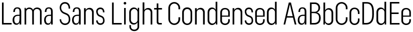 Lama Sans Light Condensed font