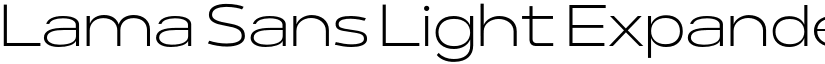 Lama Sans Light Expanded font