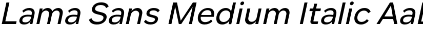 Lama Sans Medium Italic font