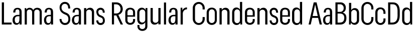 Lama Sans Regular Condensed font