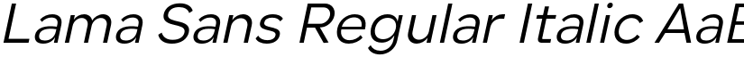 Lama Sans Regular Italic font