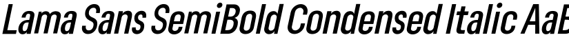 Lama Sans SemiBold Condensed Italic font