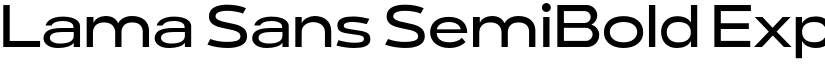 Lama Sans SemiBold Expanded font