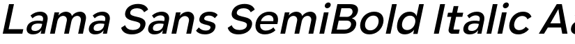 Lama Sans SemiBold Italic font