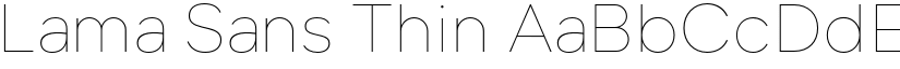 Lama Sans Thin font