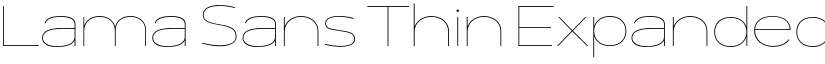 Lama Sans Thin Expanded font