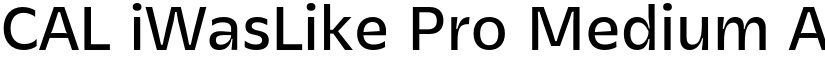 CAL iWasLike Pro Medium font